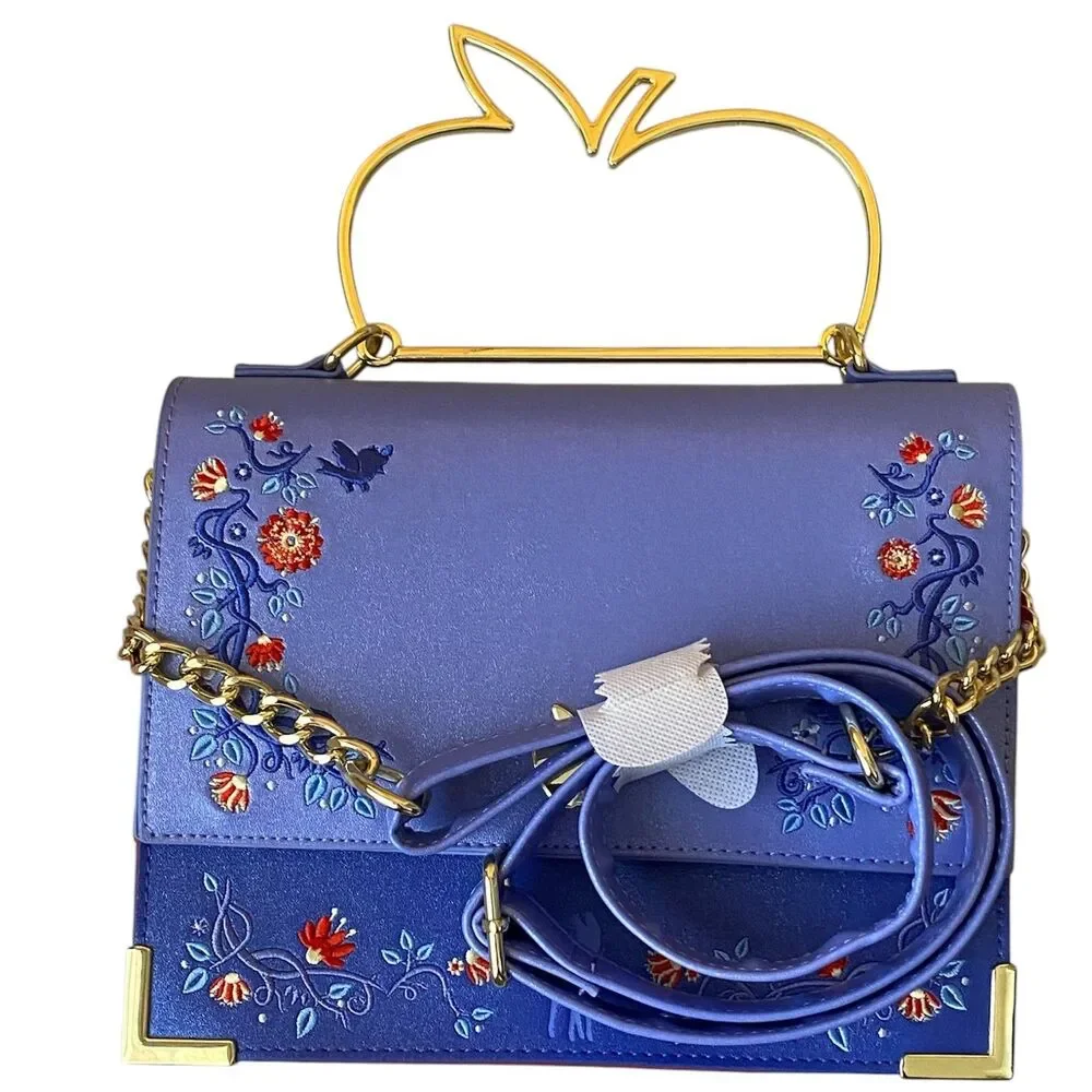 DISNEY LOUNGEFLY PRINCESS SNOW WHITE & PURPLE SHIMMER HANDBAG CROSSBODY NEW
